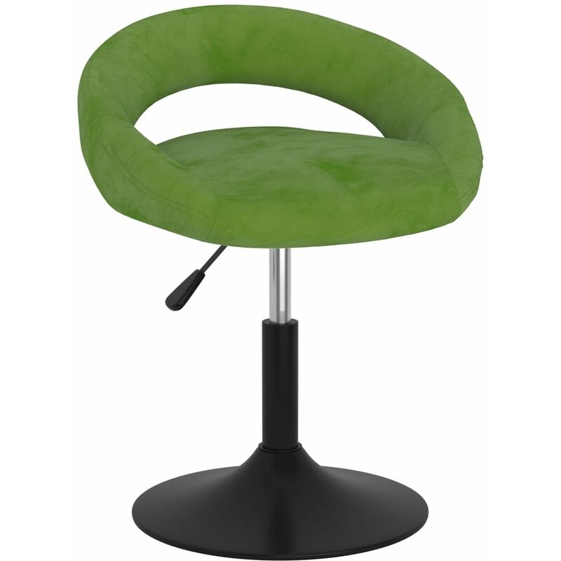 

Silla de comedor giratoria de terciopelo verde claro