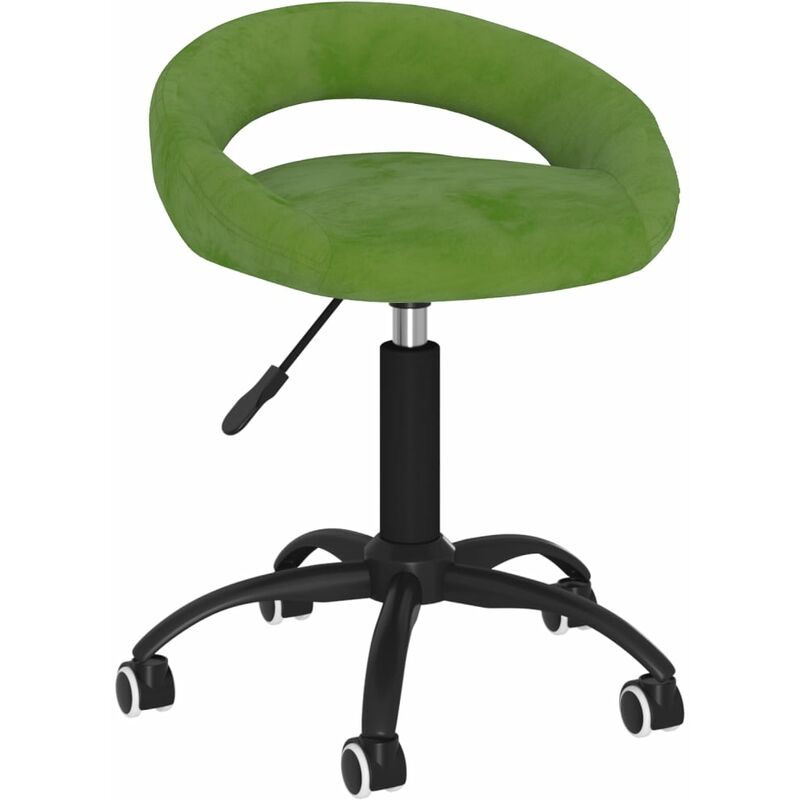 

Silla de comedor giratoria de terciopelo verde claro