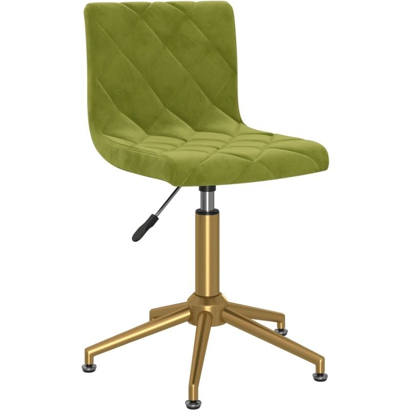 

Silla de comedor giratoria de terciopelo verde claro