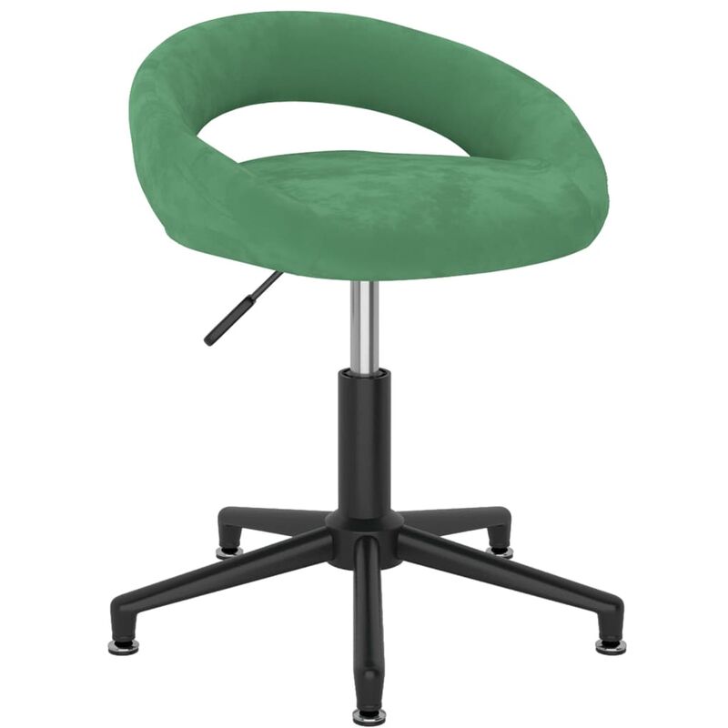 

Silla de comedor giratoria de terciopelo verde oscuro