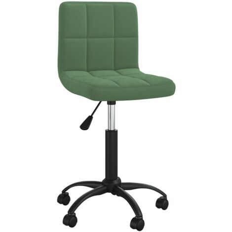 Silla de comedor giratoria de terciopelo verde oscuro