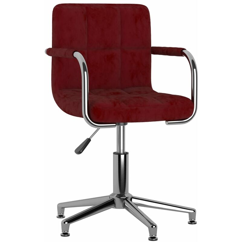 

Silla de comedor giratoria de terciopelo vino tinto