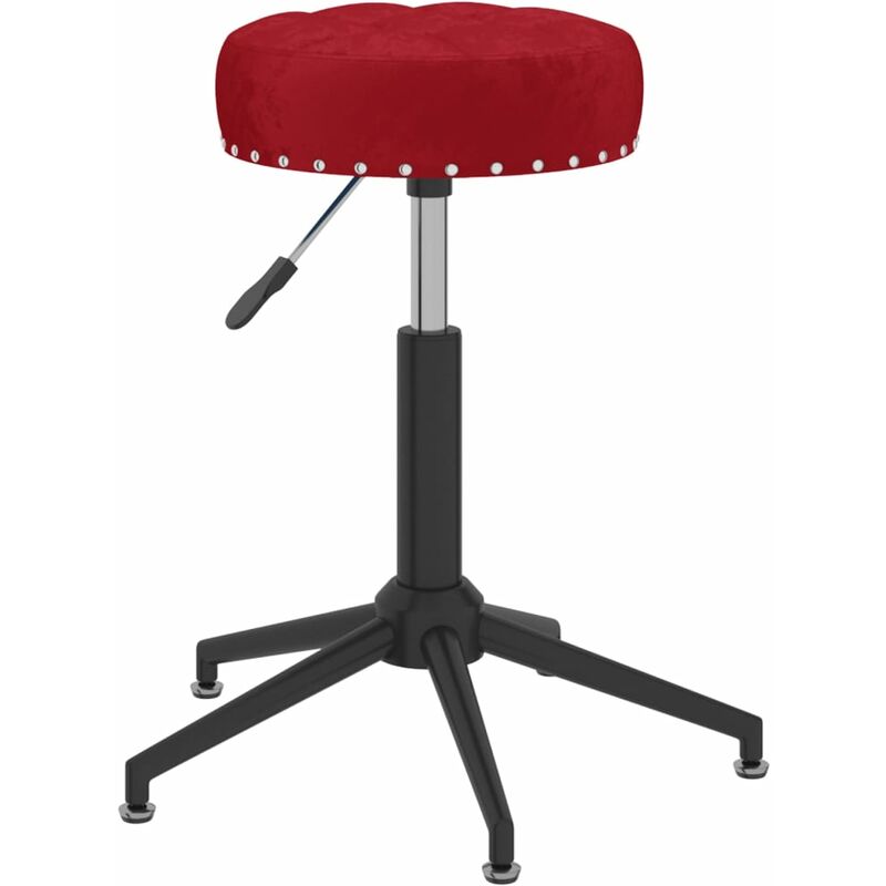 

Silla de comedor giratoria de terciopelo vino tinto