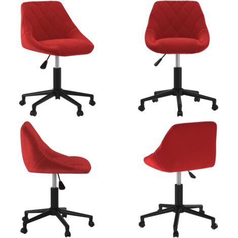 Silla de comedor giratoria de terciopelo vino tinto - Silla de comedor - Silla de comedor giratoria