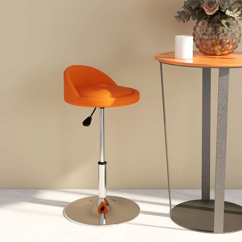 

Silla de comedor giratoria piel sintética naranja