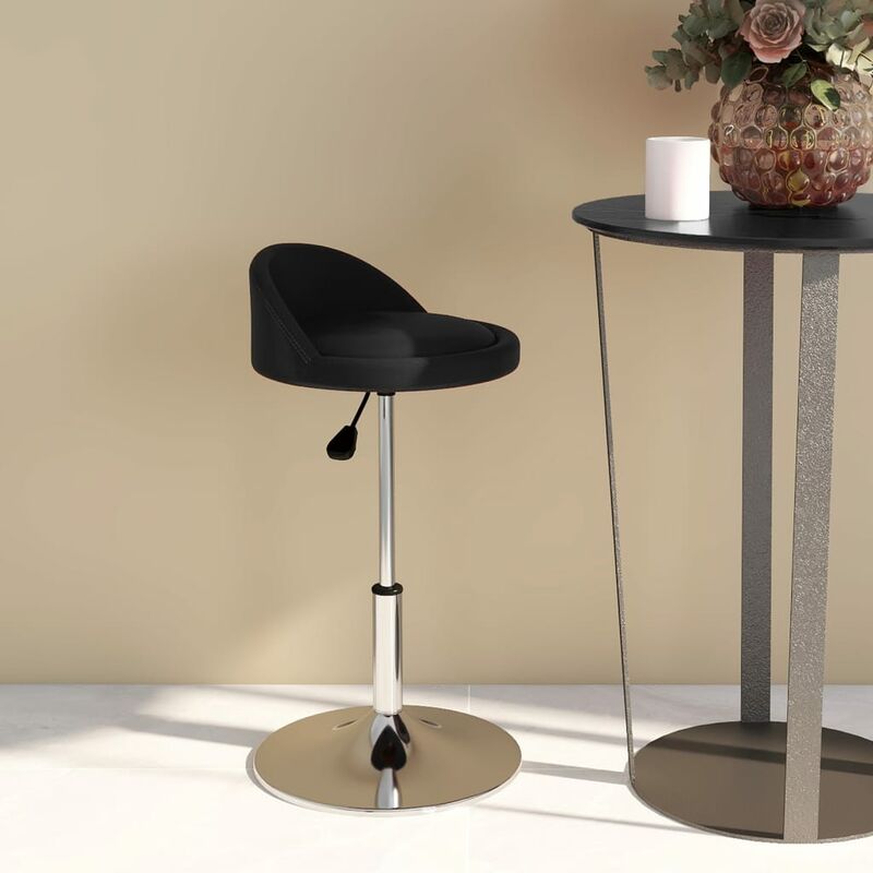 

Silla de comedor giratoria piel sintética negra