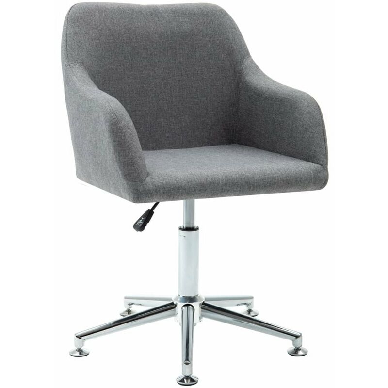 

Silla de comedor giratoria tela gris claro