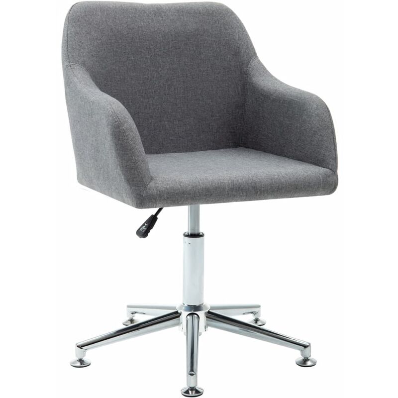 

Silla de comedor giratoria tela gris claro