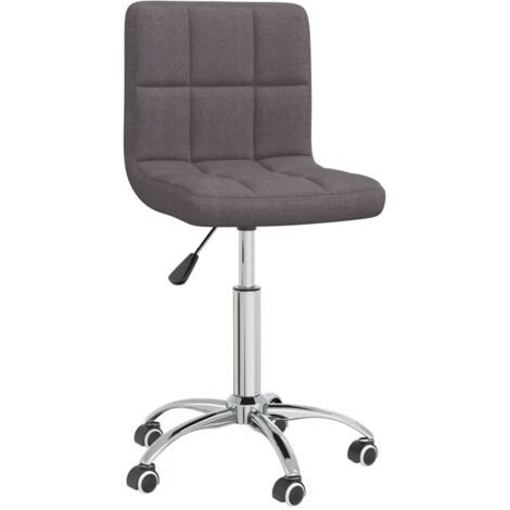 Silla de comedor giratoria tela gris topo vidaXL