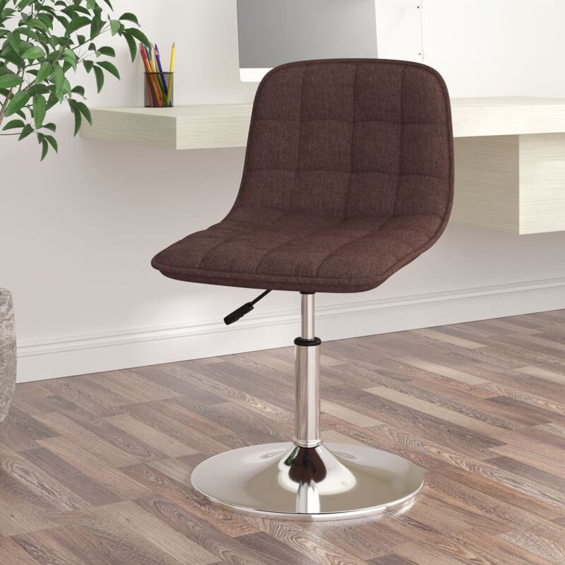 

Silla de comedor giratoria tela marrón
