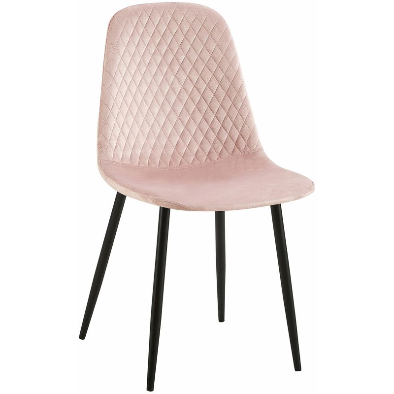 

Silla de comedor Giverny en tela o terciopelo Rosado Terciopelo