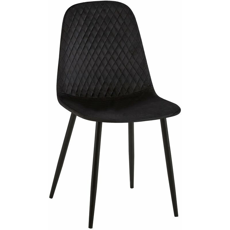 

CLP - Silla de comedor Giverny en tela o terciopelo Negro Terciopelo