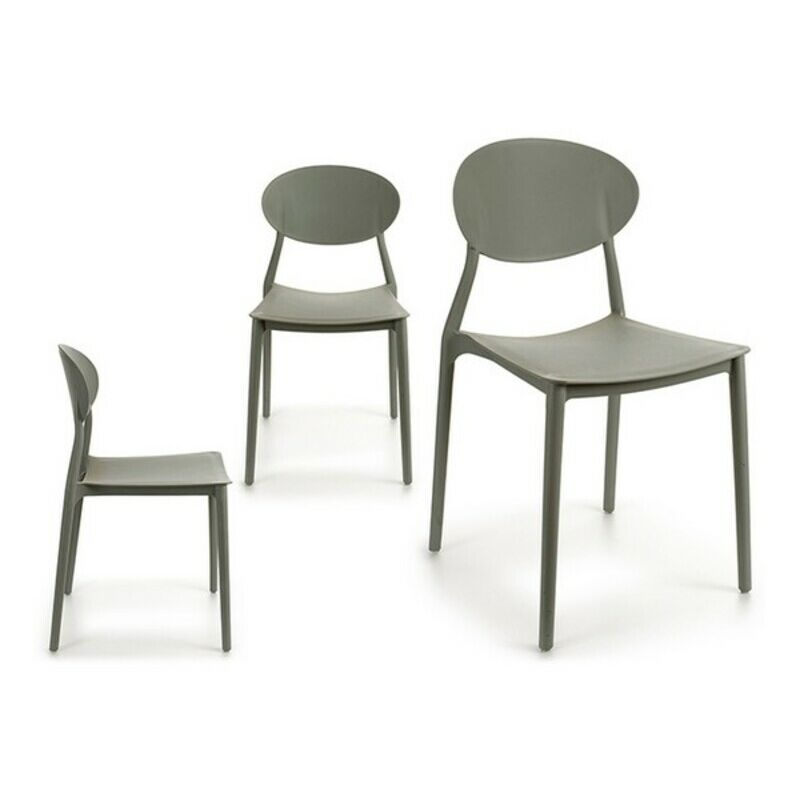 

Silla de Comedor Gris Plástico (41 x 81 x 49 cm)