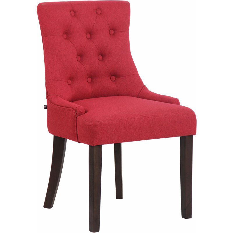 

Silla De Comedor Inverness De Tela En Esltilo Chesterfield Rojo Antigüo