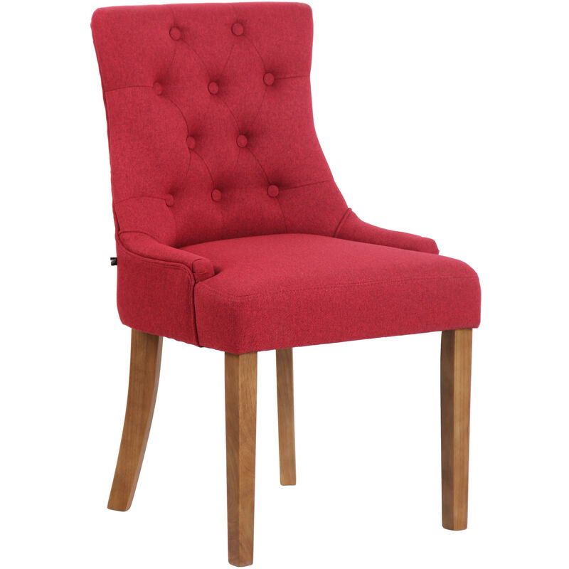 

CLP - Silla De Comedor Inverness De Tela En Esltilo Chesterfield Rojo Antigüo claro