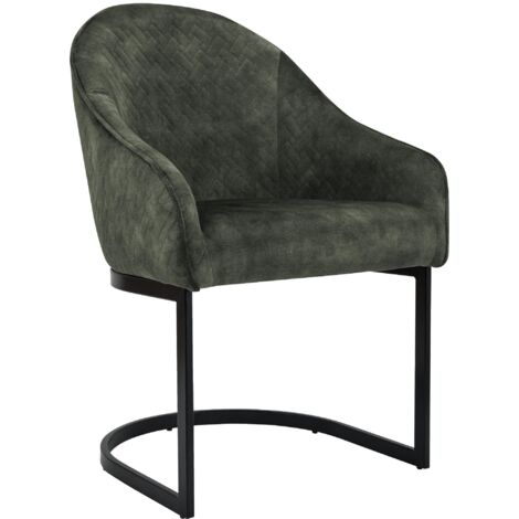 Silla de Comedor Jarik Terciopelo Verde oscuro