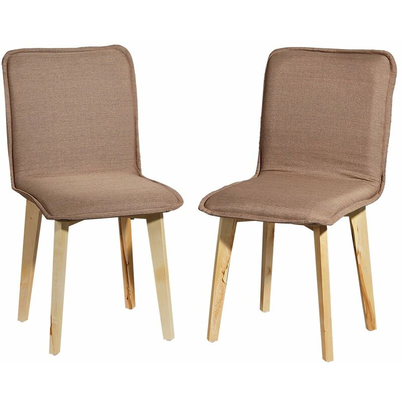 

Silla de comedor Juego de sillas Sillas de comedor 2 Silla de cocina Silla de respaldo alto marrón