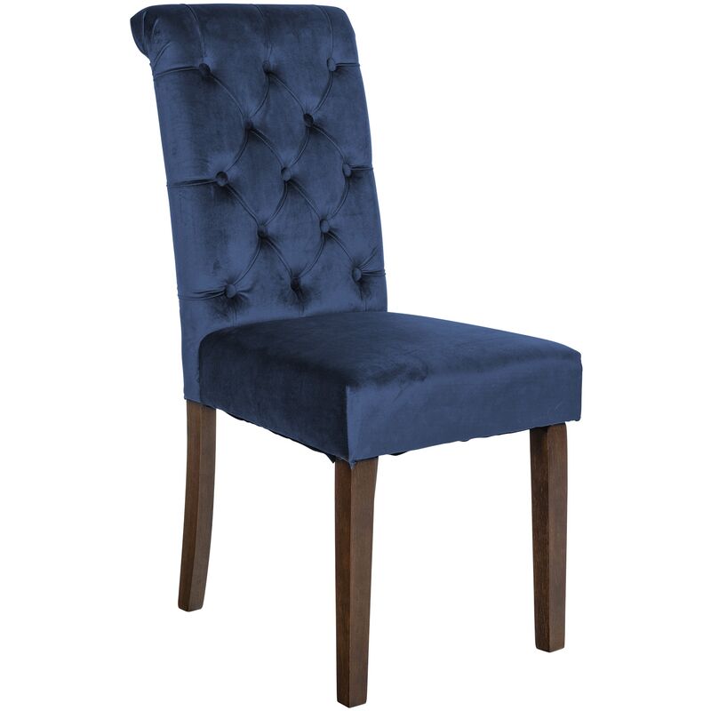 

CLP - Silla de comedor Lisburn Azul Terciopelo
