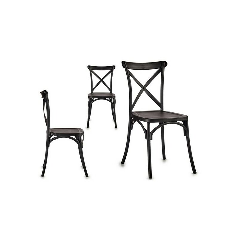 

Silla de Comedor Madera Plástico Negra (51 x 89,5 x 46 cm)