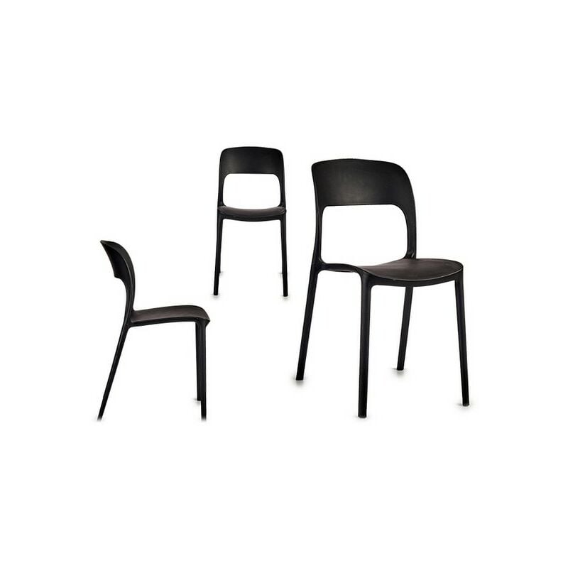 

Silla de Comedor Negra (41 x 83 x 43 cm)