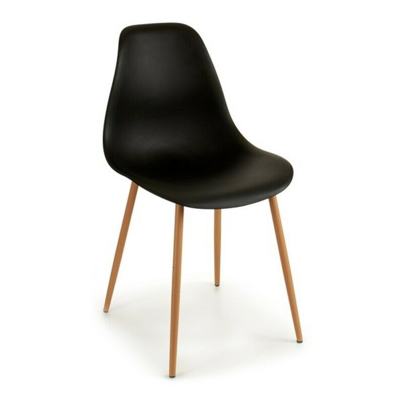 

Silla de Comedor Negro Plástico Madera Negra (52 x 84 x 46 cm)