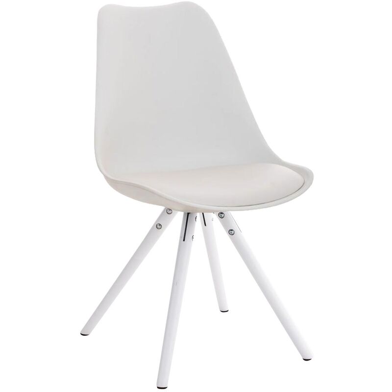 

Silla de comedor pegleg rund blanco,blanco Rogal