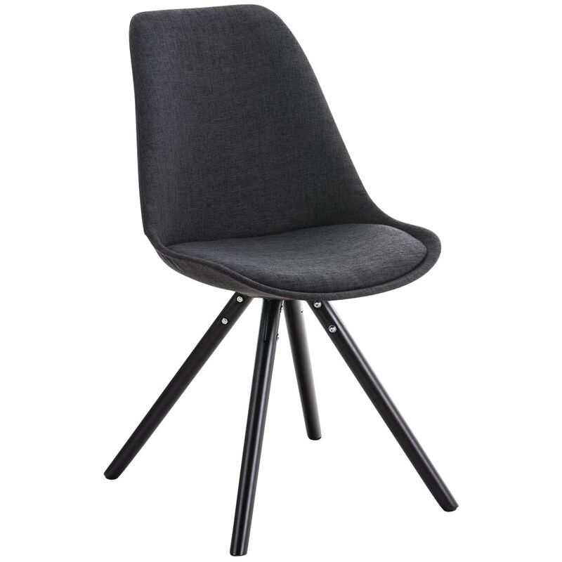 

Silla de comedor pegleg rund en tela gris oscuro,negro Rogal