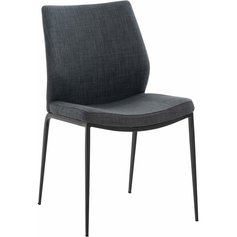 

CLP - Silla De Comedor Riverton En Tela Gris oscuro Metal negro mate