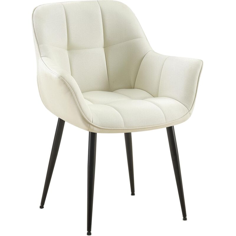 

CLP - Silla de comedor Roseville en tela o polipiel Crema Tela