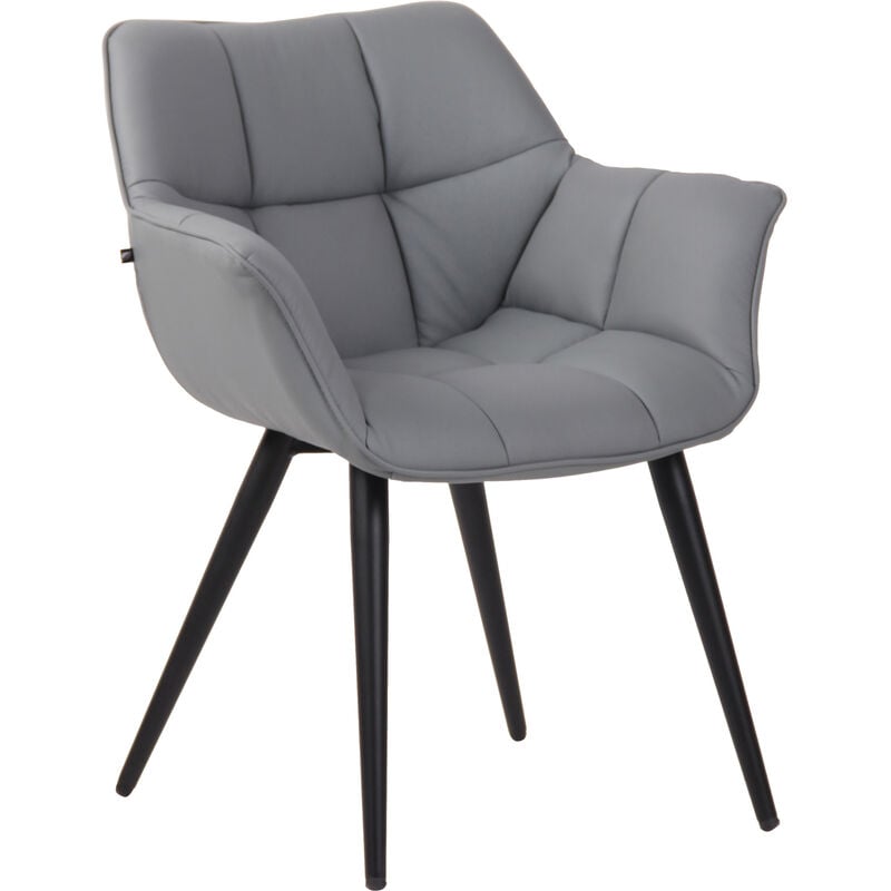 

CLP - Silla de comedor Roseville en tela o polipiel Gris Cuero sintético