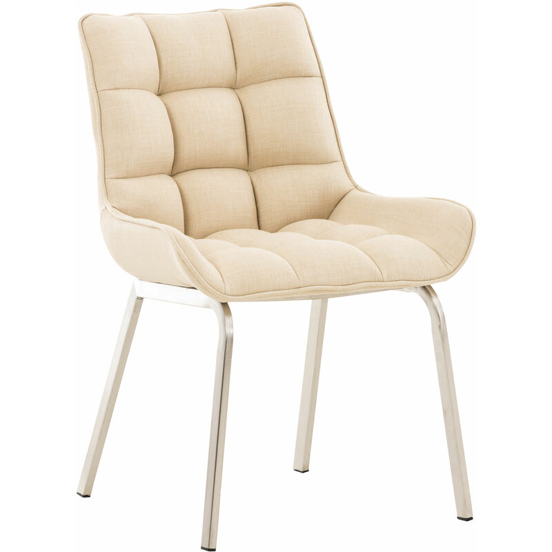 

CLP - Silla De Comedor Saranda En Tela Crema Acero inoxidable