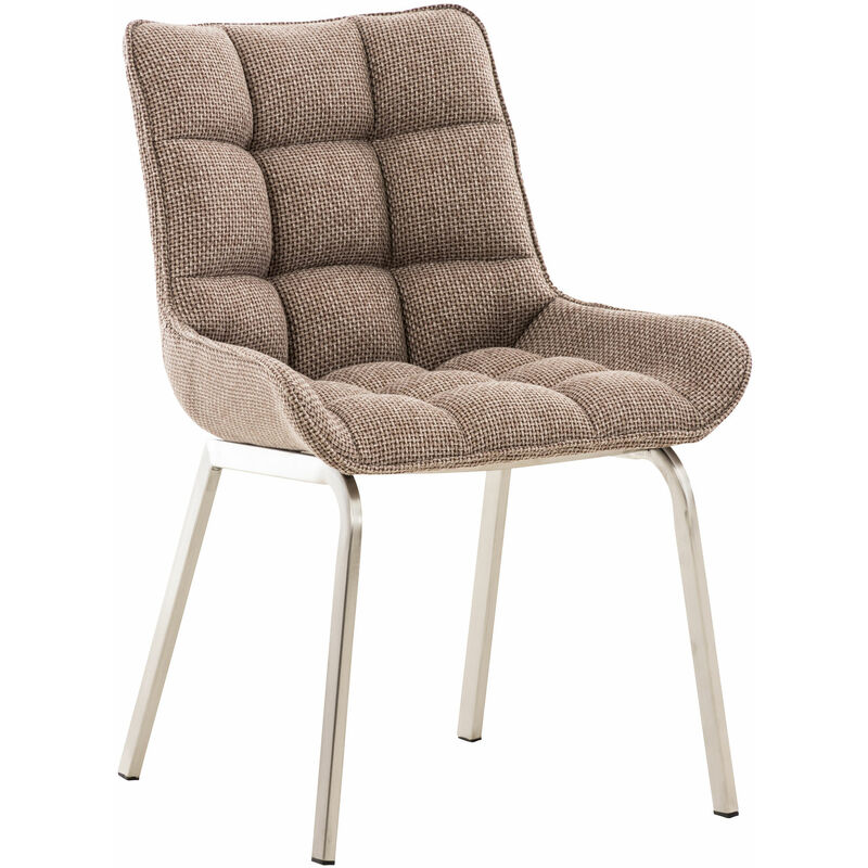 

CLP - Silla De Comedor Saranda En Tela Marrón tierra Acero inoxidable