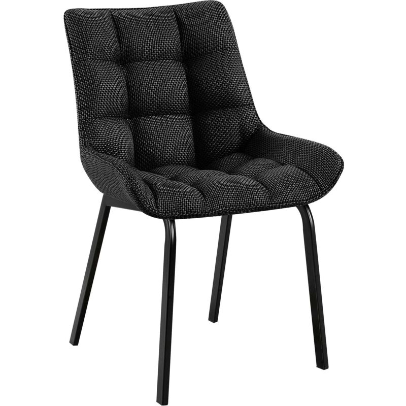 

CLP - Silla De Comedor Saranda En Tela Gris titaneo Negro