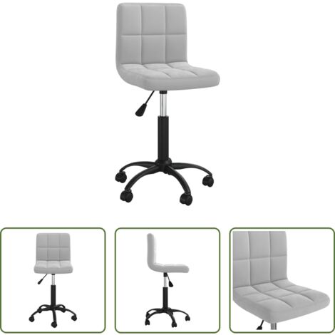 Silla de comedor -  Silla de comedor giratoria de terciopelo gris claro