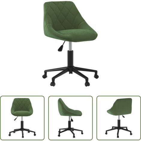 Silla de comedor -  Silla de comedor giratoria de terciopelo verde oscuro
