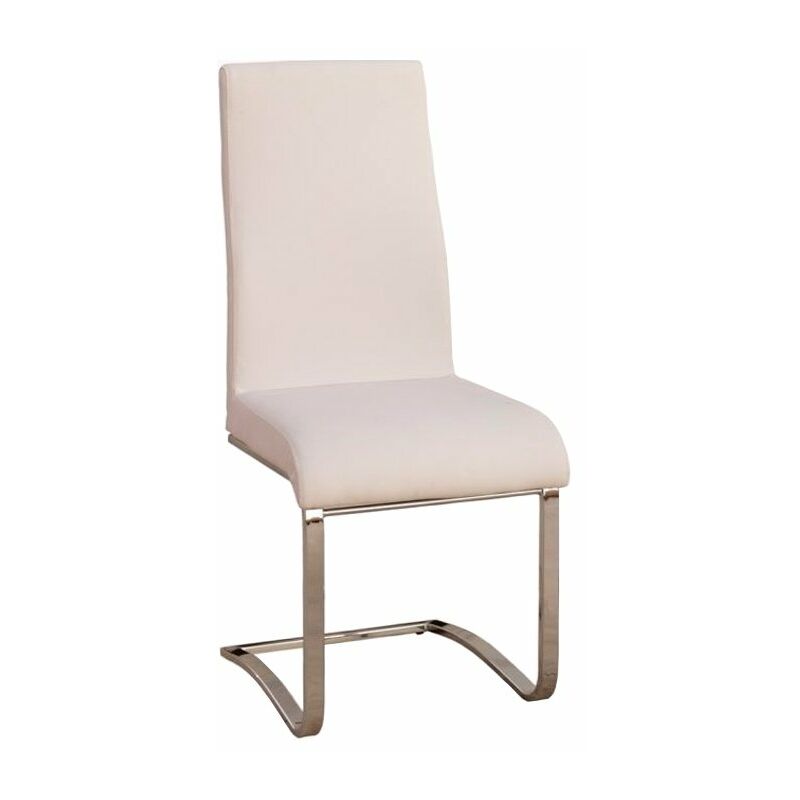 

Silla de comedor tapizada ecopiel Kamil Color BLANCO