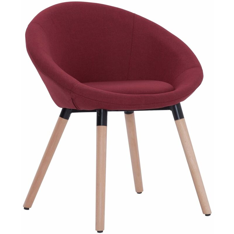 

Silla de comedor tela color vino tinto