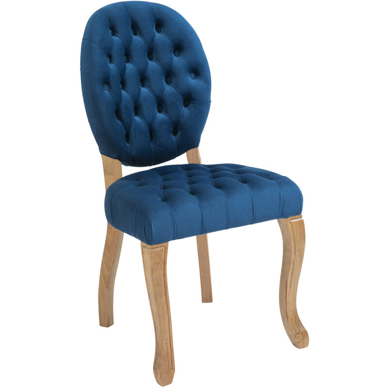 

CLP - Silla De Comedor Temara En Terciopelo Azul Antigüo claro