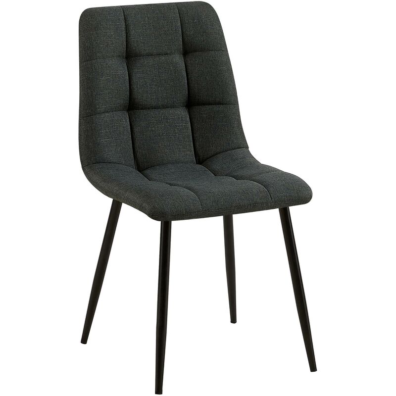 

Silla De Comedor Tilde Gris oscuro Tela
