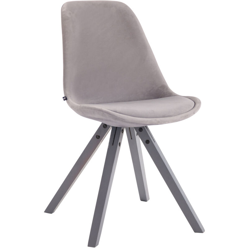 

CLP - Silla De Comedor Toulouse Square En Terciopelo Gris Gris