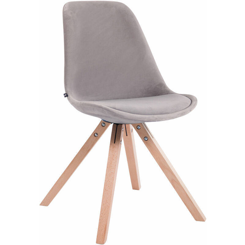 

CLP - Silla De Comedor Toulouse Square En Terciopelo Gris Natural