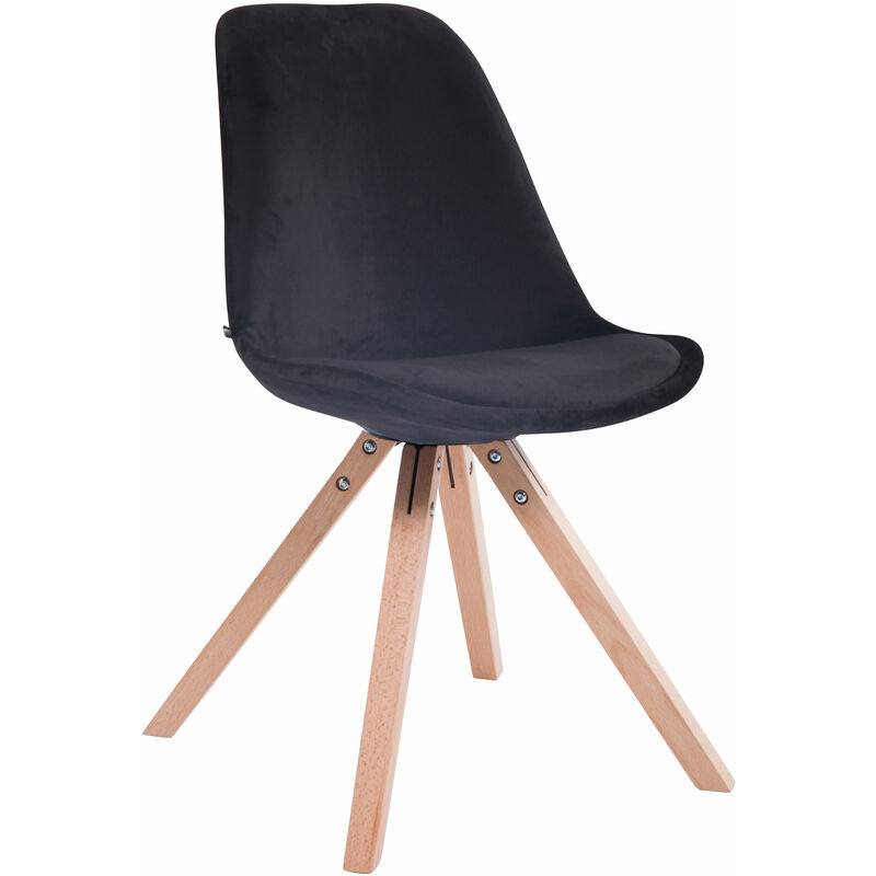 

CLP - Silla De Comedor Toulouse Square En Terciopelo Negro Natural