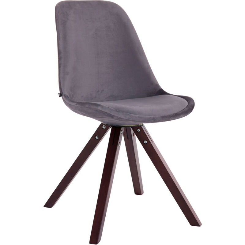 

CLP - Silla De Comedor Toulouse Square En Terciopelo Gris oscuro Cappuccino (roble)