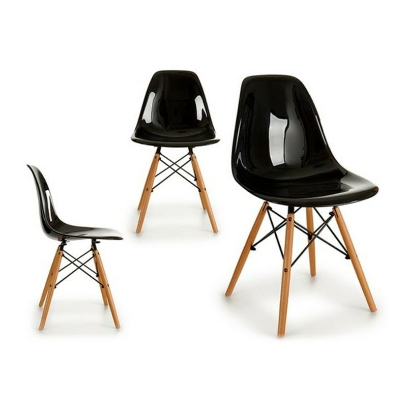 

Silla de Comedor Transparente Negra (53 x 82 x 47 cm)
