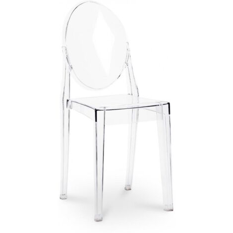 PRIVATEFLOOR Silla de comedor Transparente - Victoria Queen