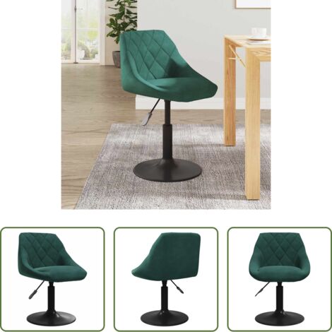 Silla de comedor verde oscuro -  Silla de comedor de terciopelo verde oscuro