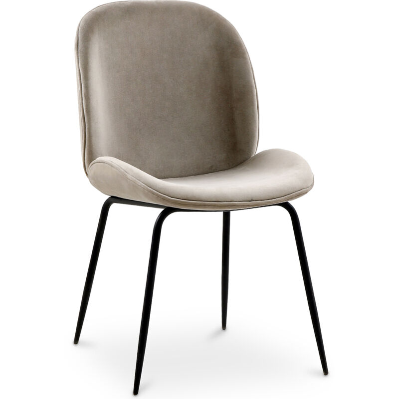 

Silla de comedor vintage tapizada en terciopelo diseño retro - Elias Topo