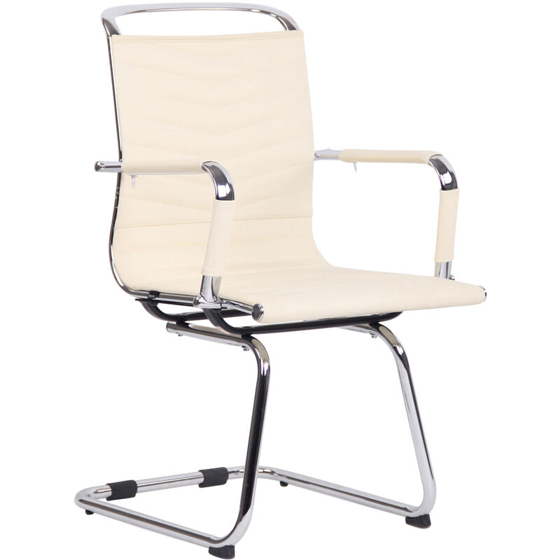 

CLP - Silla De Conferencia Burnley Crema Cuero auténtico
