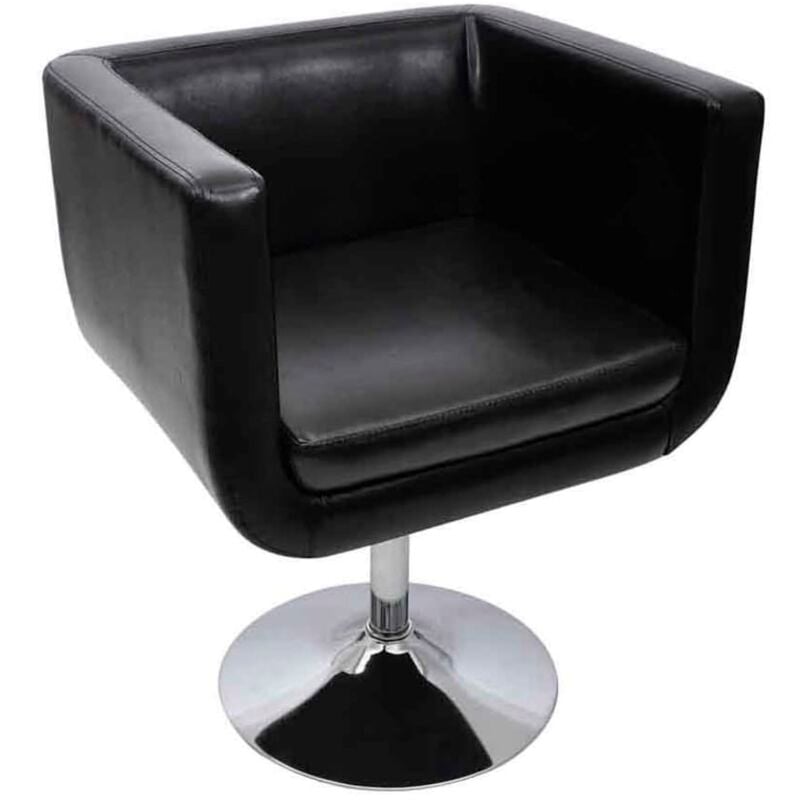 

Taburete de Cocina Cuero Sintético Negro - Negro - Vidaxl