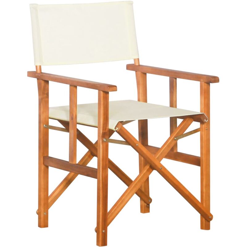 

vidaXL Silla de director de madera maciza de acacia - Marrón